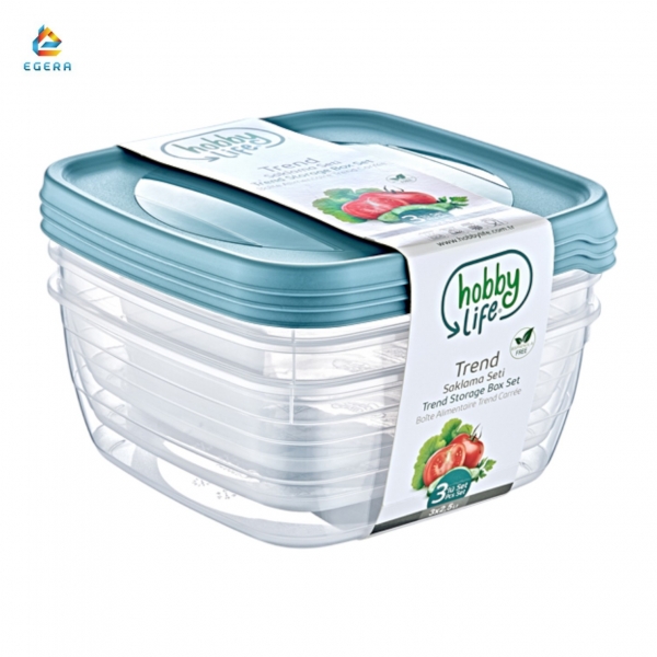 Комплект 3бр. квадратни кутии TREND - 2,5л