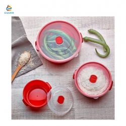 Комплект кръгли кутии за микровълнова - 3бр