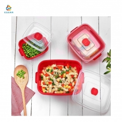 Комплект правоъгълни кутии за микровълнова - 3бр